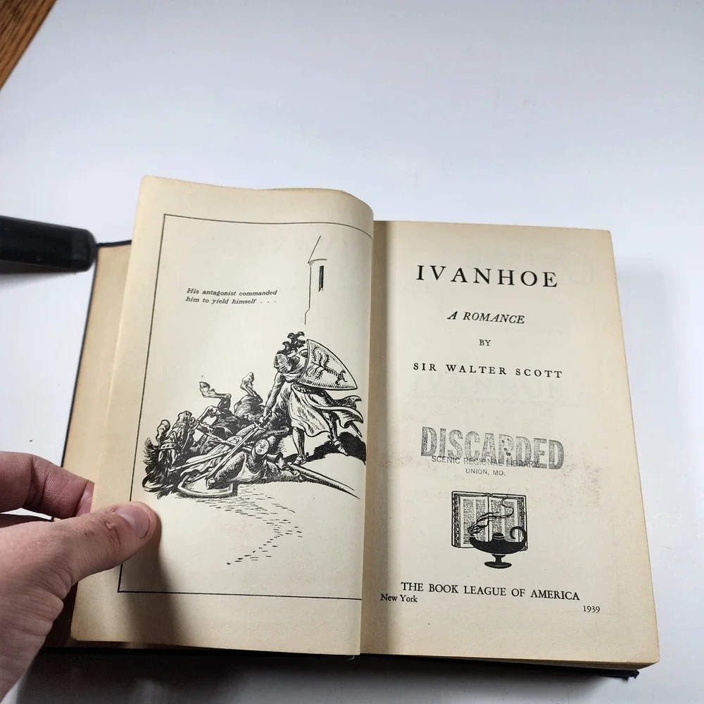 Ivanhoe A‎ Romance Sir Walter Scott Book League of America 1939